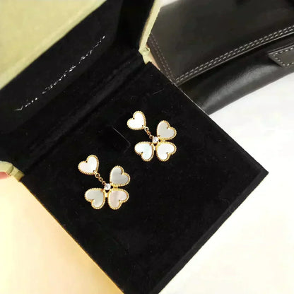 [ORA]CLOVER SWEET WHITE MOP EARRINGS