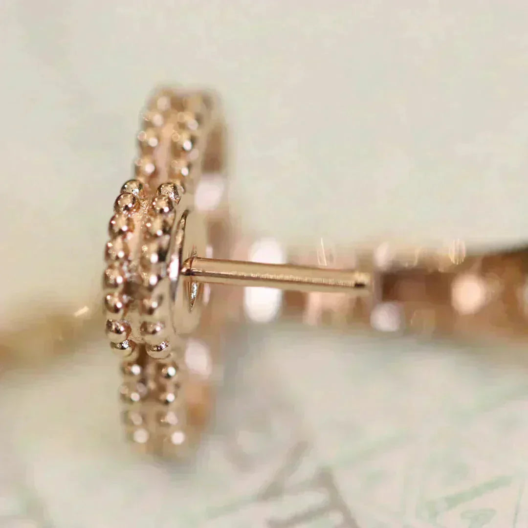 [ORA]CLOVER MEDIUM 1 MOTIFS FUll DIAMOND EARRINGS