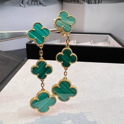 [ORA]CLOVER MALACHITE 3 MOTIFS GOLD