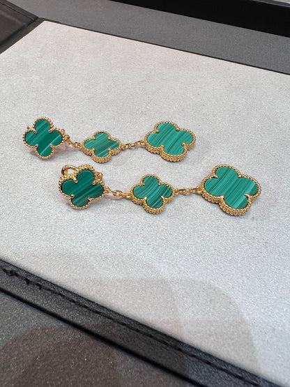 [ORA]CLOVER MALACHITE 3 MOTIFS GOLD