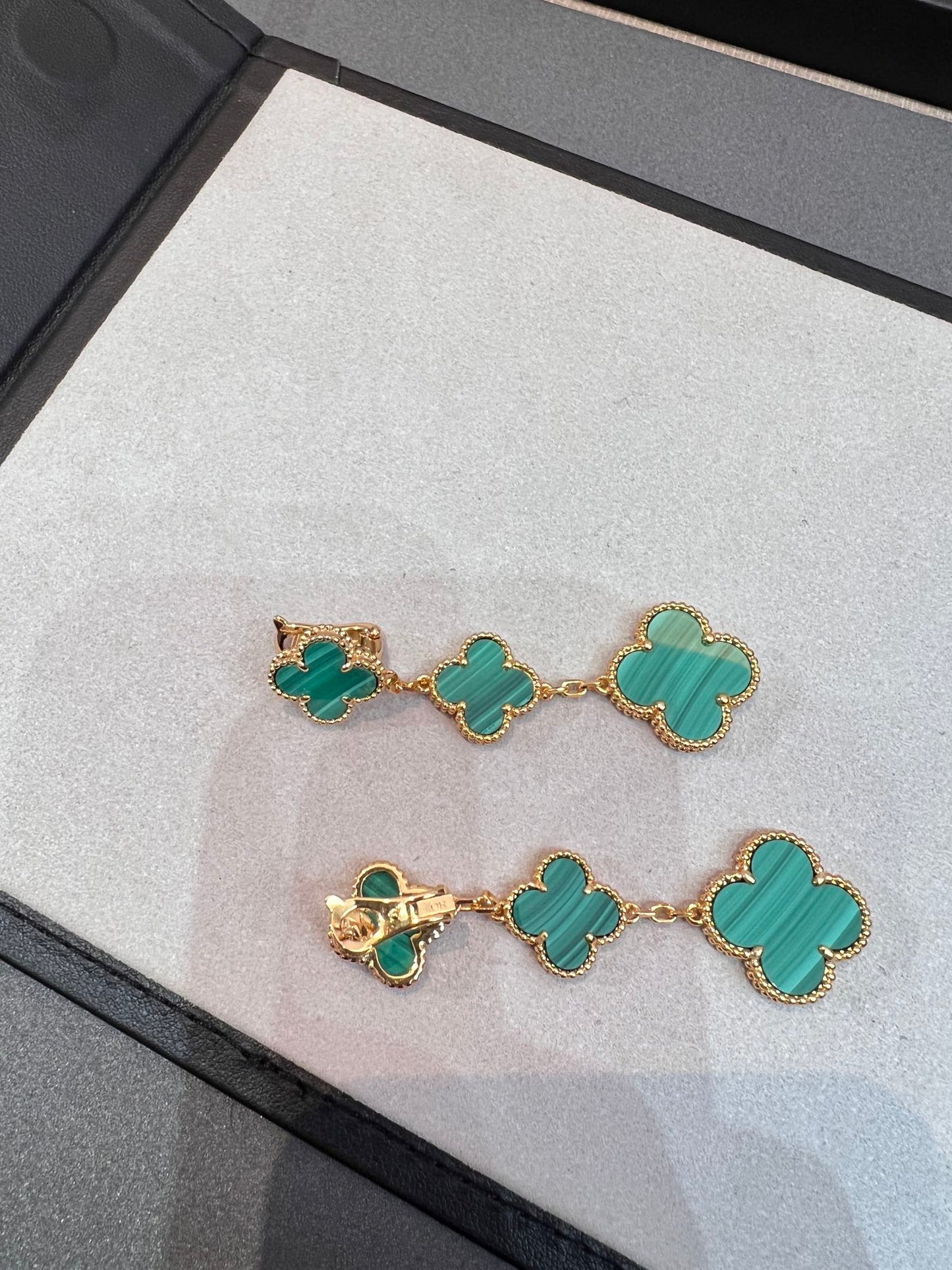 [ORA]CLOVER MALACHITE 3 MOTIFS GOLD