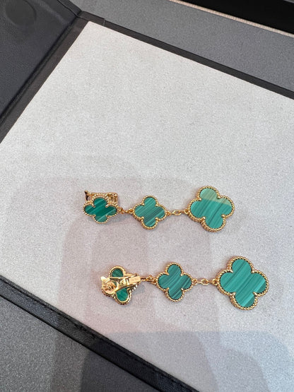 [ORA]CLOVER MALACHITE 3 MOTIFS GOLD