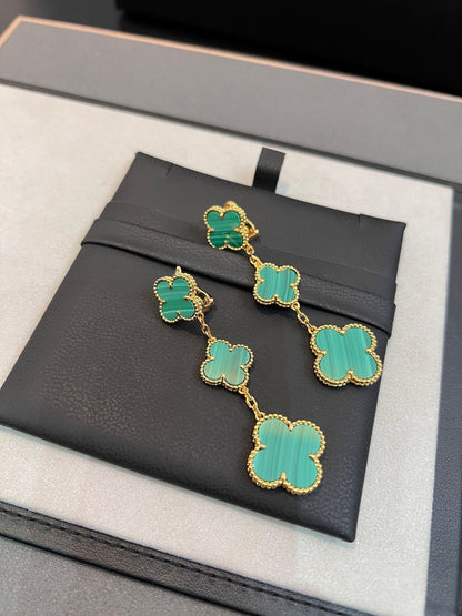 [ORA]CLOVER MALACHITE 3 MOTIFS GOLD
