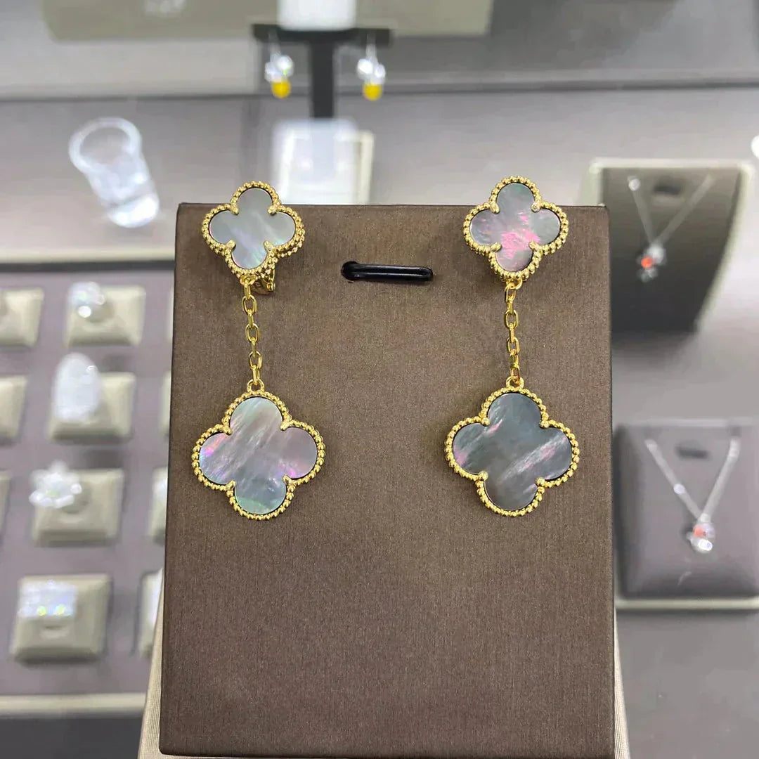 [ORA]CLOVER 2 MOTIFS  EARRINGS (MULTIPLE CHOICESC
