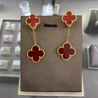 [ORA]CLOVER 2 MOTIFS  EARRINGS (MULTIPLE CHOICESC