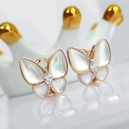 [ORA]BUTTERFLY MOP DIAMOND EARRINGS