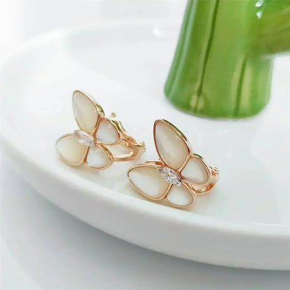 [ORA]BUTTERFLY MOP DIAMOND EARRINGS