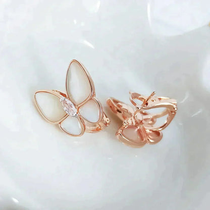 [ORA]BUTTERFLY MOP DIAMOND EARRINGS