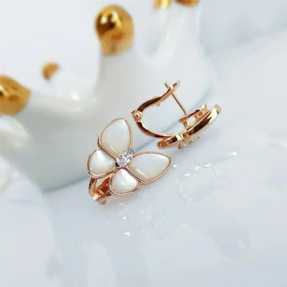 [ORA]BUTTERFLY MOP DIAMOND EARRINGS