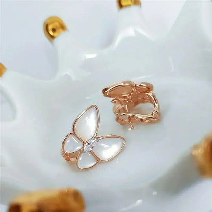 [ORA]BUTTERFLY MOP DIAMOND EARRINGS