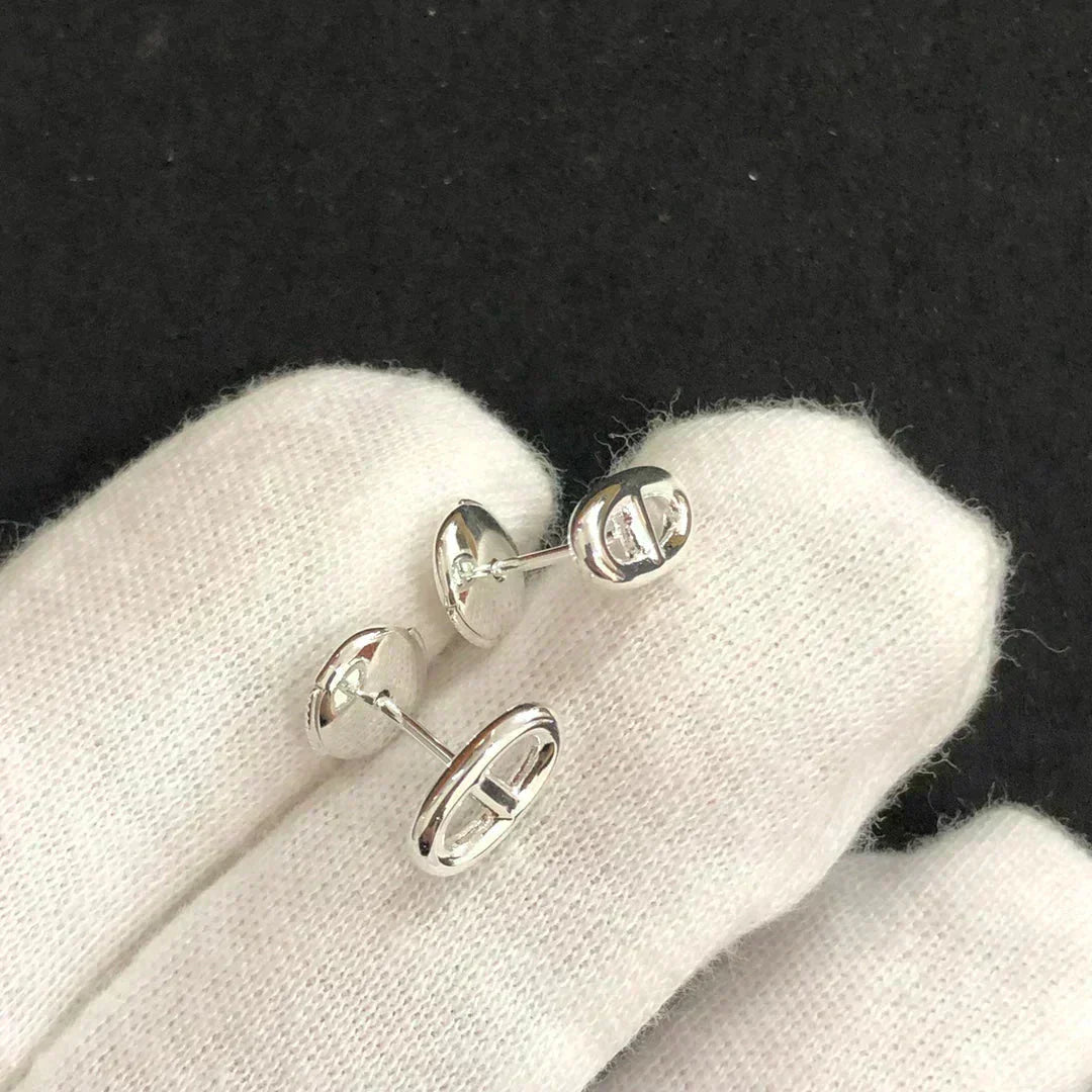 [ORA]CHAINE SMALL EARRINGS GOLD AND SILVER