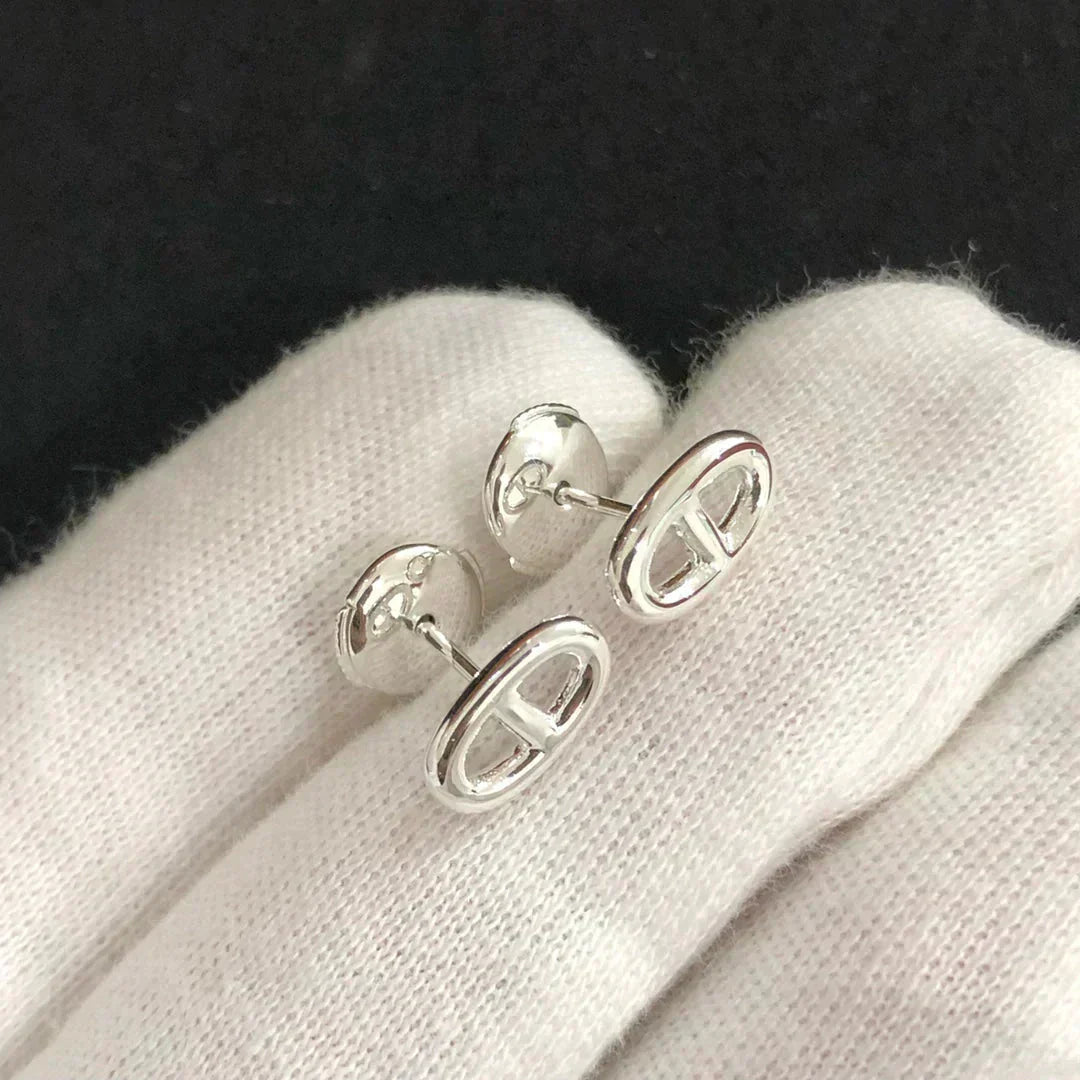 [ORA]CHAINE SMALL EARRINGS GOLD AND SILVER