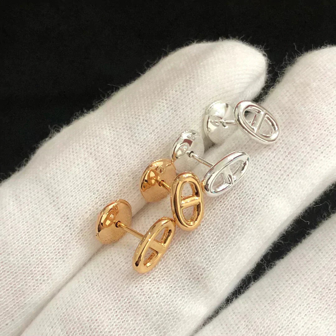 [ORA]CHAINE SMALL EARRINGS GOLD AND SILVER