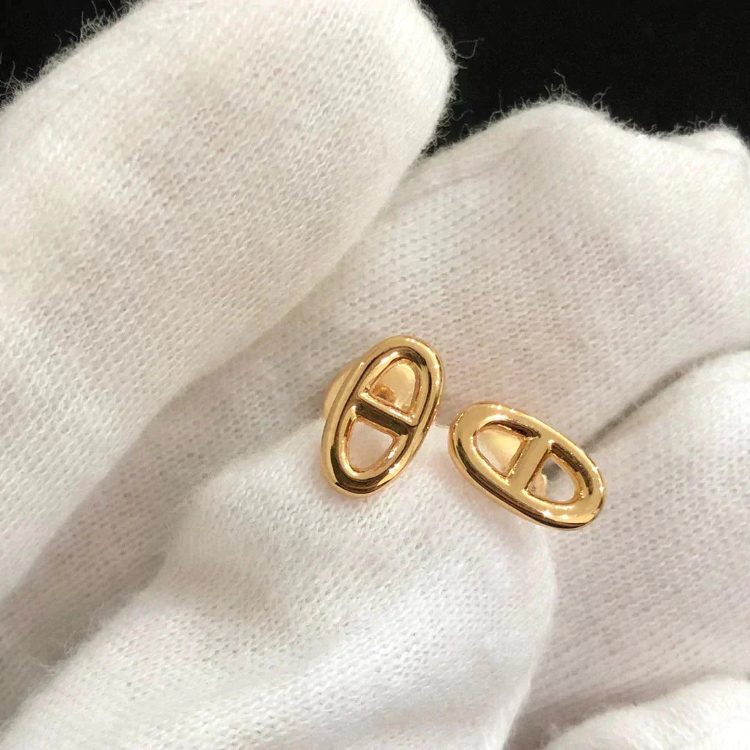 [ORA]CHAINE SMALL EARRINGS GOLD AND SILVER