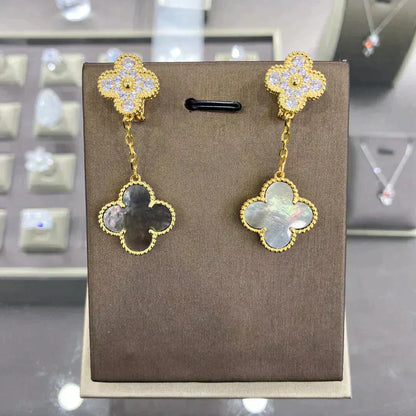 [ORA]CLOVER  2 MOTIFS  DIAMOND  EARRINGS (MULTIPLE CHOICESç´