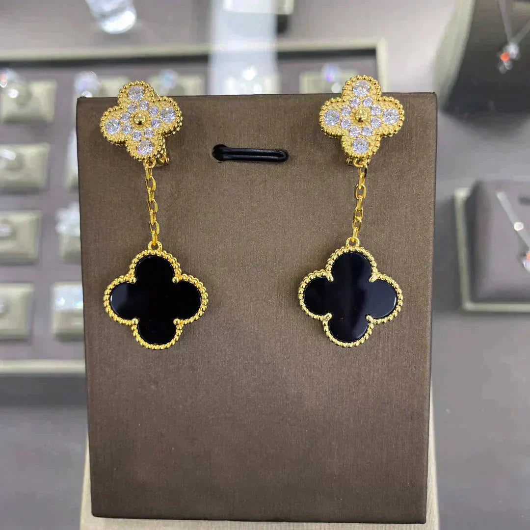 [ORA]CLOVER  2 MOTIFS  DIAMOND  EARRINGS (MULTIPLE CHOICESç´