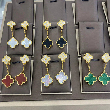 [ORA]CLOVER  2 MOTIFS  DIAMOND  EARRINGS (MULTIPLE CHOICESç´