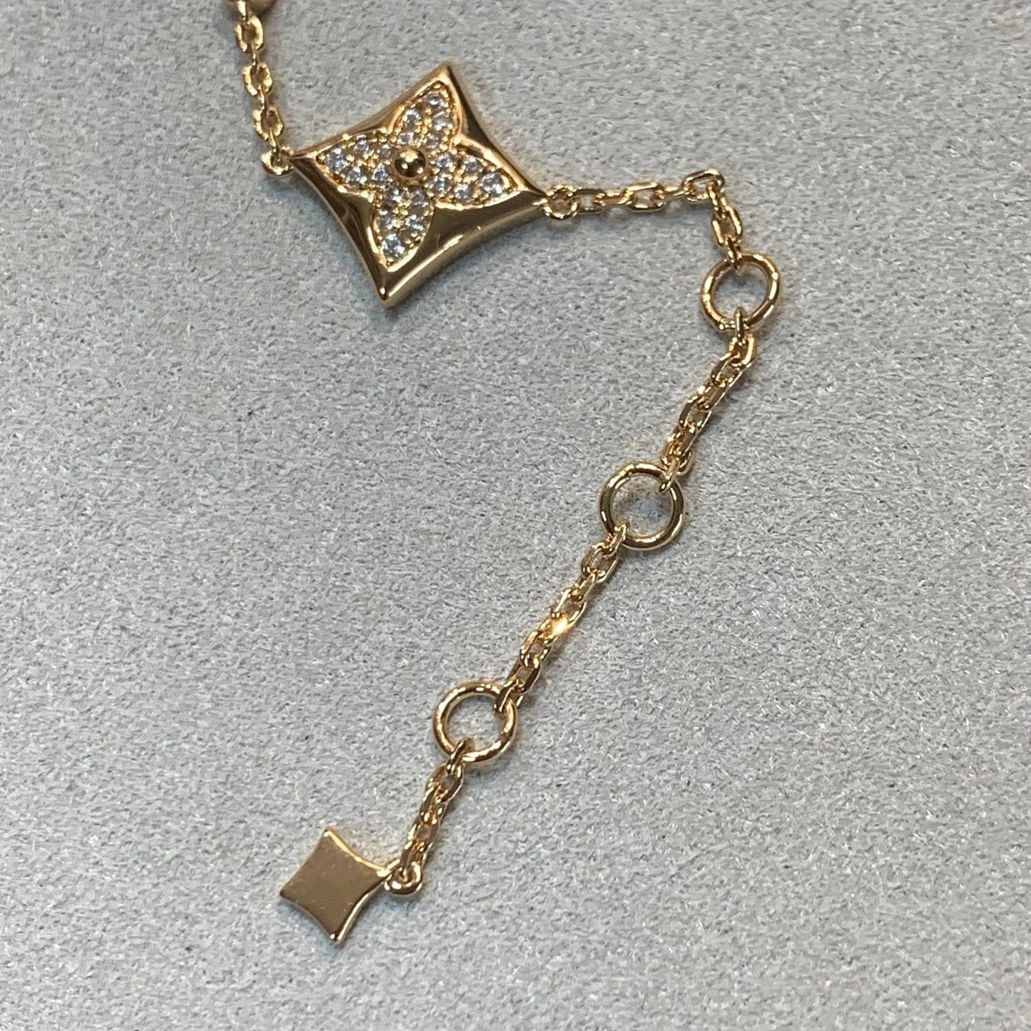 [ORA]STAR AND SUN 4 MOTIFS GOLD DIAMONDS BRACELET