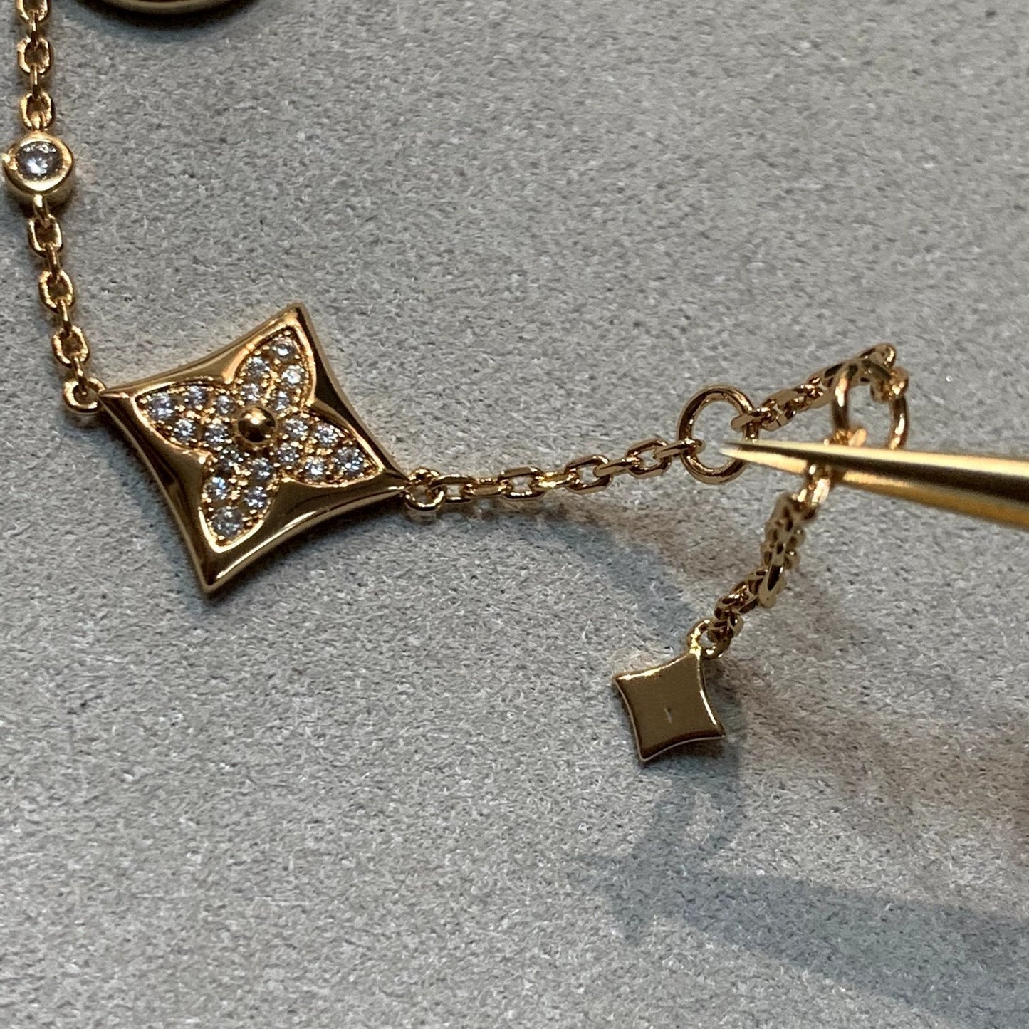 [ORA]STAR AND SUN 4 MOTIFS GOLD DIAMONDS BRACELET