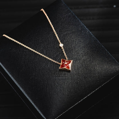 [ORA]STAR NECKLACE PINK GOLD 1 DIAMOND