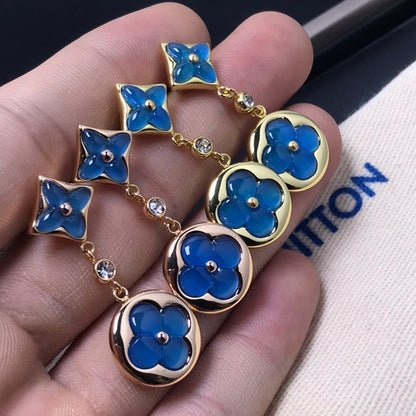 [ORA]STAR AND SUN AGATE DIAMOND EARRINGS
