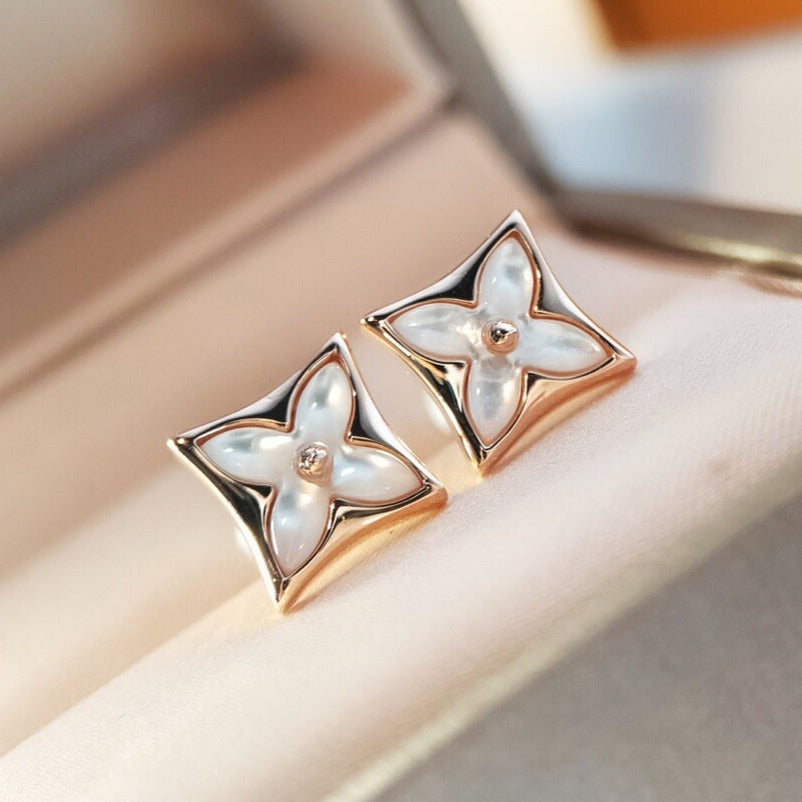 [ORA]STAR MOP PINK GOLD EARRINGS