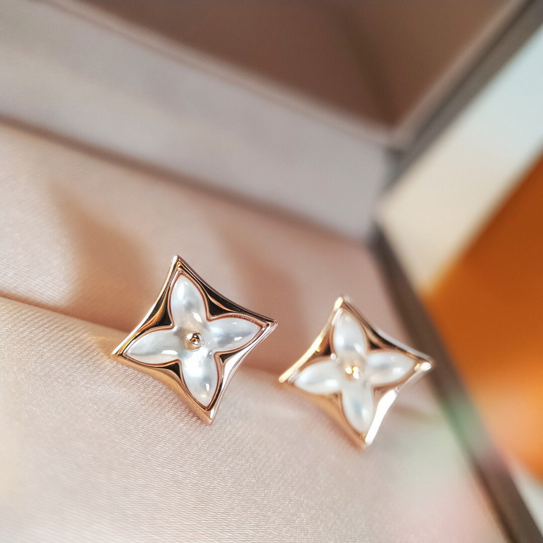 [ORA]STAR MOP PINK GOLD EARRINGS
