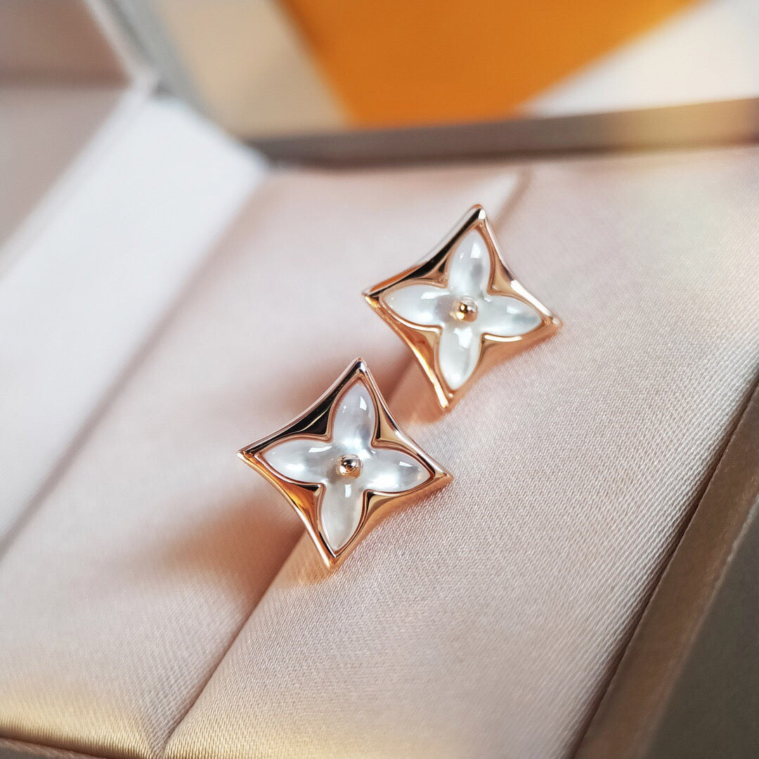 [ORA]STAR MOP PINK GOLD EARRINGS