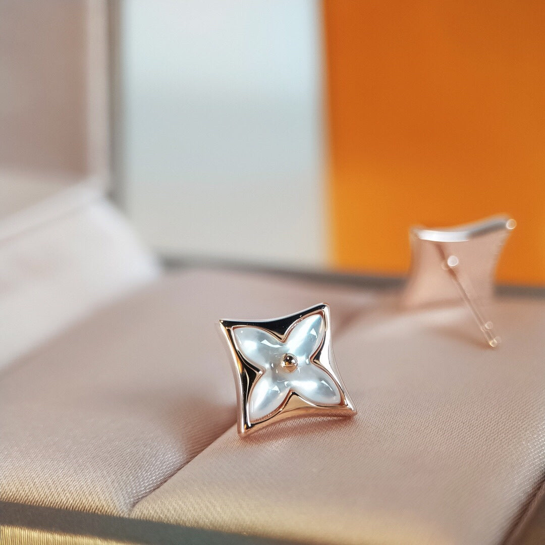 [ORA]STAR MOP PINK GOLD EARRINGS