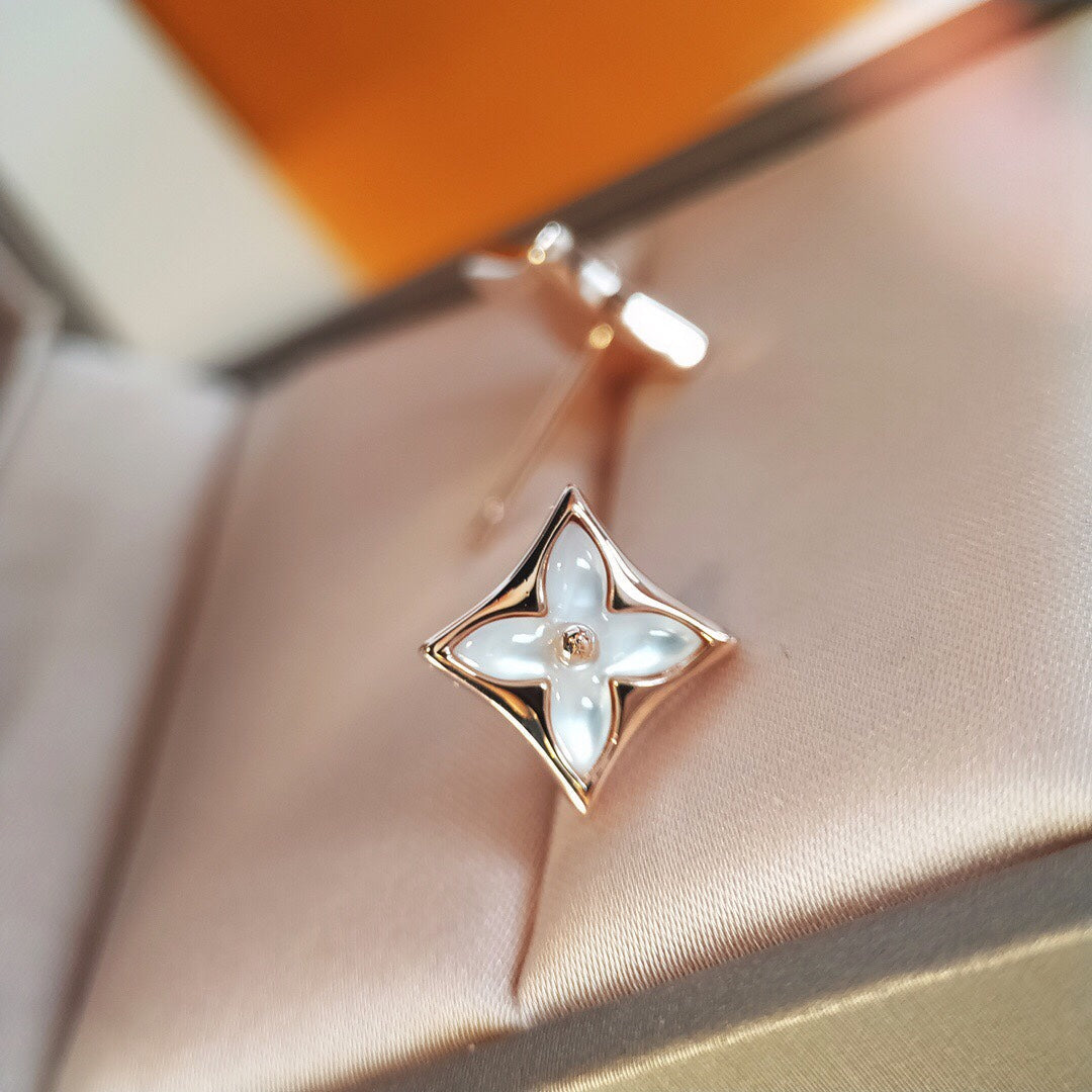 [ORA]STAR MOP PINK GOLD EARRINGS
