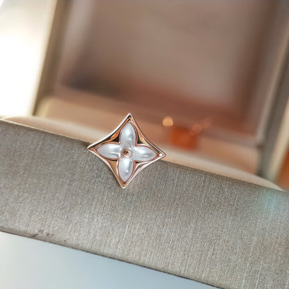 [ORA]STAR MOP PINK GOLD EARRINGS
