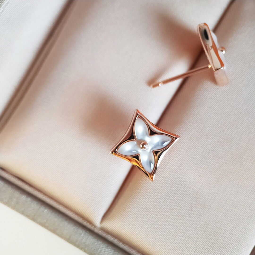 [ORA]STAR MOP PINK GOLD EARRINGS