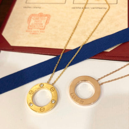 [ORA]LOVE NECKLACE 16MM 3 DIAMONDS
