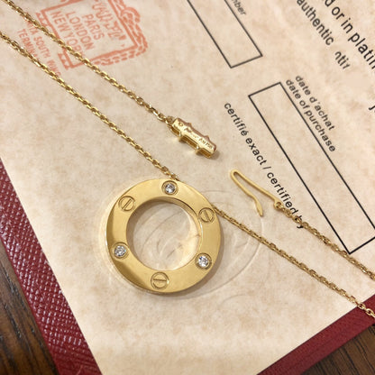 [ORA]LOVE NECKLACE 16MM 3 DIAMONDS