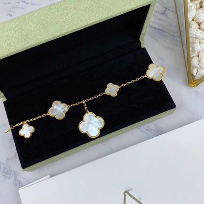 [ORA]MAGIC CLOVER MOP GOLD BRACELET 5 MOTIFS