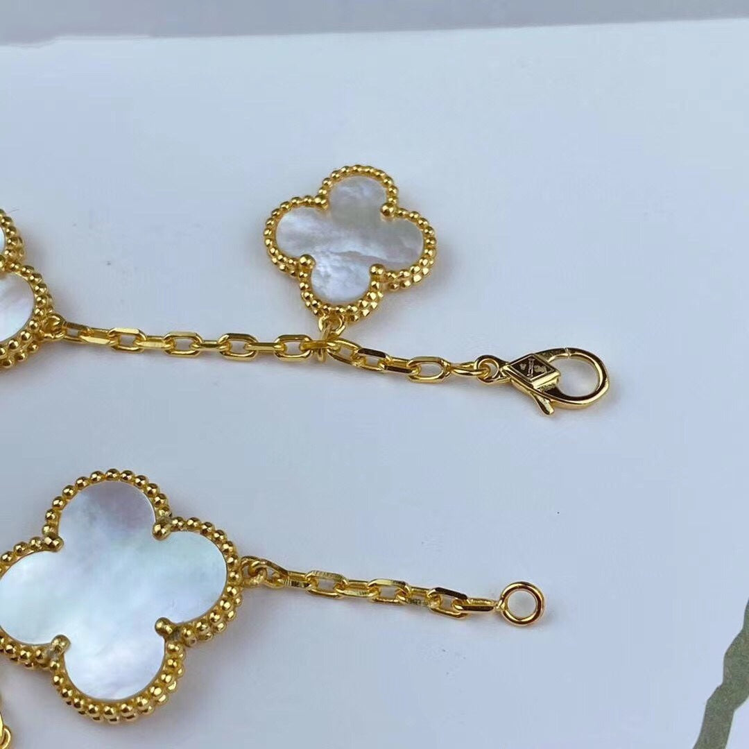 [ORA]MAGIC CLOVER MOP GOLD BRACELET 5 MOTIFS