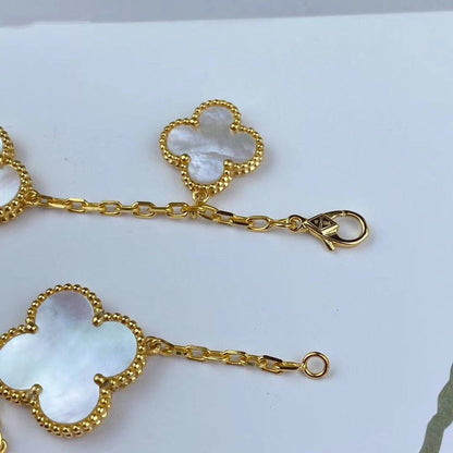 [ORA]MAGIC CLOVER MOP GOLD BRACELET 5 MOTIFS
