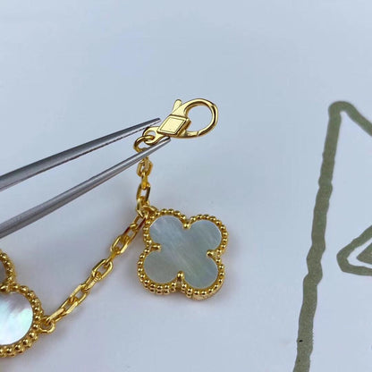 [ORA]MAGIC CLOVER MOP GOLD BRACELET 5 MOTIFS