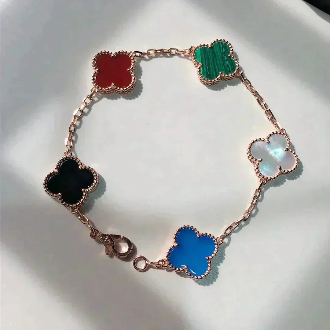 [ORA]CLOVER 5 MOTIFS MULTICOLOR BRACELET