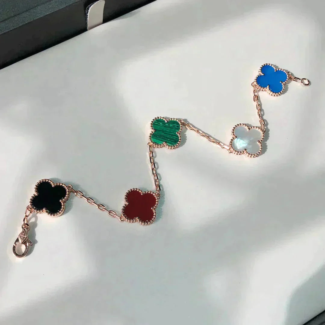 [ORA]CLOVER 5 MOTIFS MULTICOLOR BRACELET