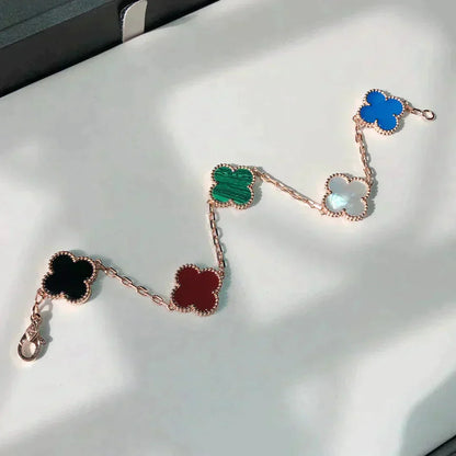 [ORA]CLOVER 5 MOTIFS MULTICOLOR BRACELET