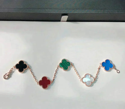 [ORA]CLOVER 5 MOTIFS MULTICOLOR BRACELET