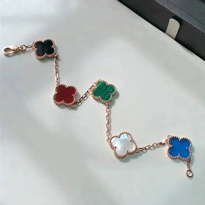 [ORA]CLOVER 5 MOTIFS MULTICOLOR BRACELET