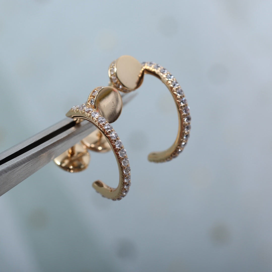 [ORA]JUSTE EARRINGS 12.75MM PINK GOLD DIAMOND