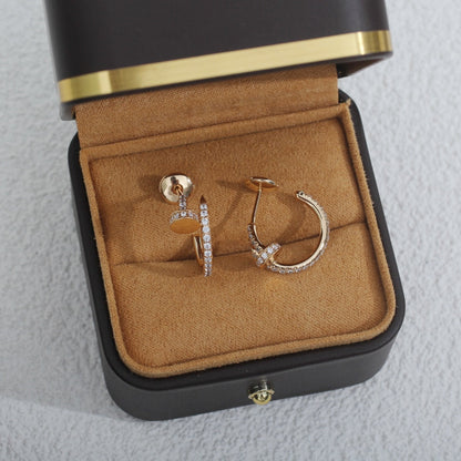 [ORA]JUSTE EARRINGS 12.75MM PINK GOLD DIAMOND