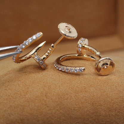 [ORA]JUSTE EARRINGS 12.75MM PINK GOLD DIAMOND