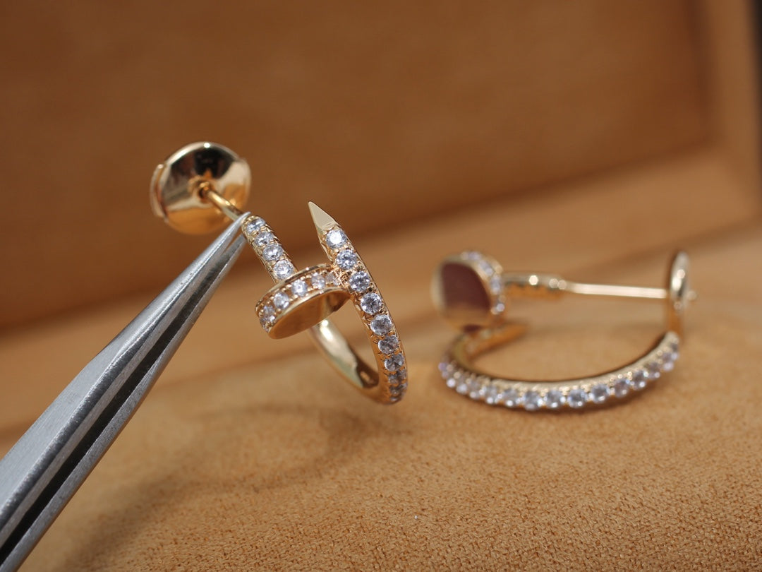 [ORA]JUSTE EARRINGS 12.75MM PINK GOLD DIAMOND