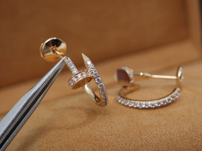 [ORA]JUSTE EARRINGS 12.75MM PINK GOLD DIAMOND