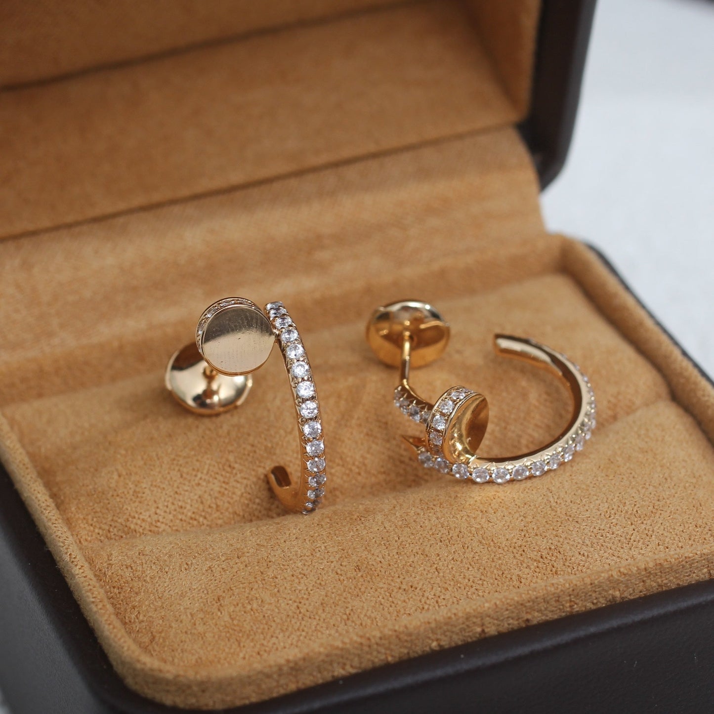[ORA]JUSTE EARRINGS 12.75MM PINK GOLD DIAMOND