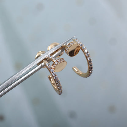 [ORA]JUSTE EARRINGS 12.75MM PINK GOLD DIAMOND